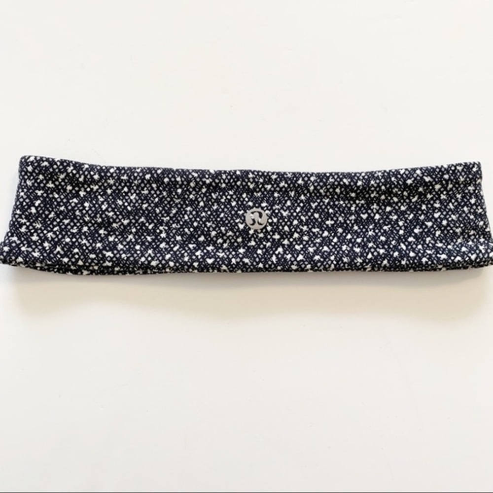 Lululemon Black White Speckled Headband